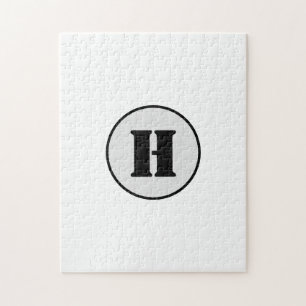 PUZZLE SIMPLE MODERNE MODERNE MONOGRAM ÉLÉGANT CHIC STYLE