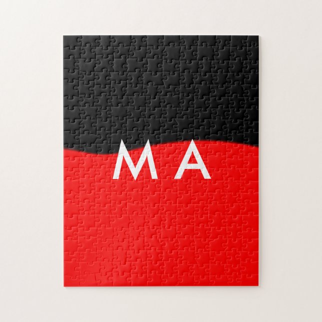 Puzzle Simple monogramme ajouter votre nom lettre man min (Vertical)