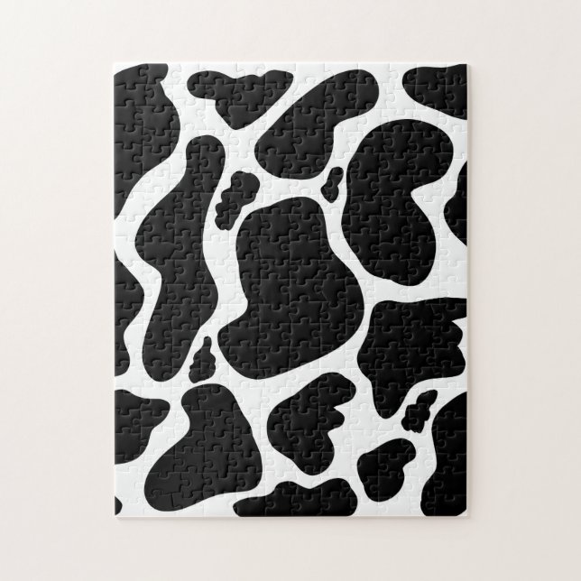 Puzzle Simple noir et blanc Gros taches de vache Poster d (Vertical)