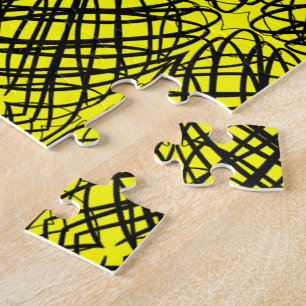 Puzzle Simple Scribble Carreaux miroir Jaune