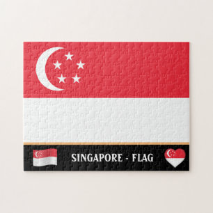 Puzzle Singapour Drapeau & Singapour / Singapour