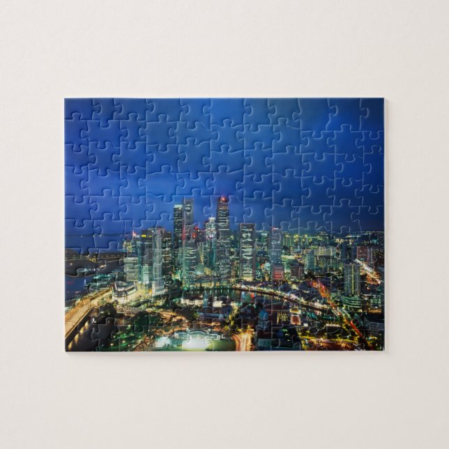 Puzzle Singapour Skyline la nuit, Singapour (Horizontal)