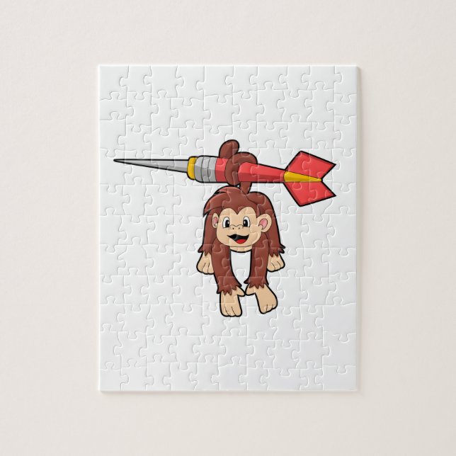 Puzzle Singe aux fléchettes avec Dart (Vertical)