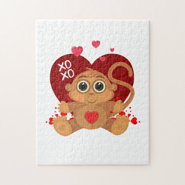 Puzzle Singe de la Saint Valentin (Vertical)