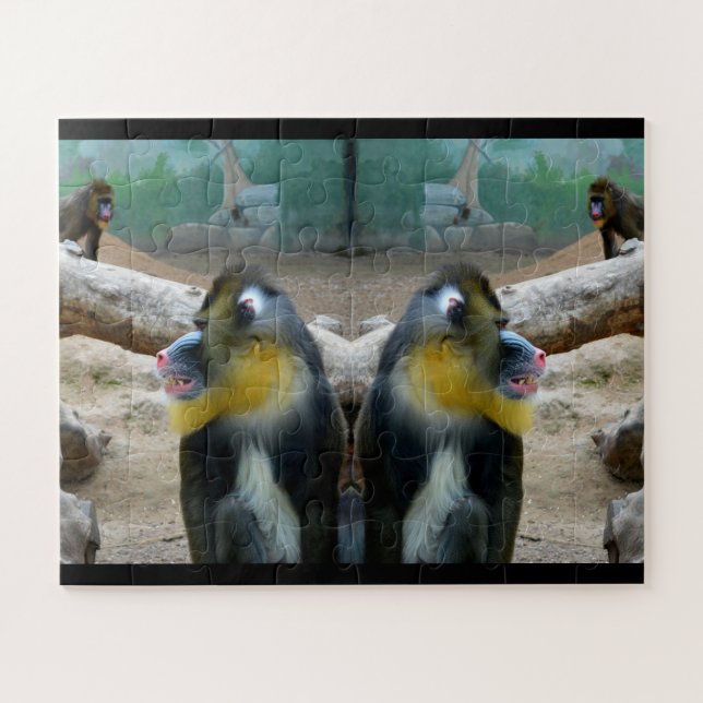 Puzzle Singes mandrins (Horizontal)
