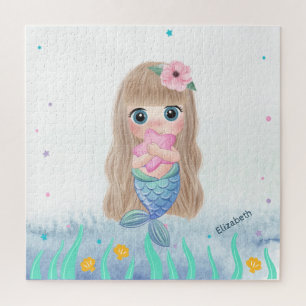 Puzzle Sirène adorable bébé, Mer