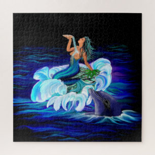 Puzzle Sirène avec dauphin