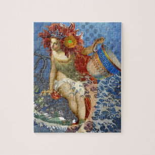 Puzzle Sirène du Verseau Art Gothique Bleu