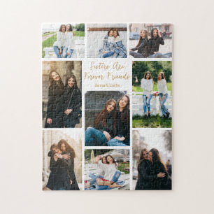 Puzzle Sisters Forever Friends Photo Collage Citation per
