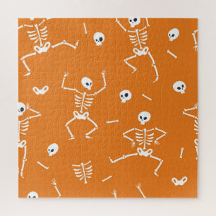 Puzzle Skeletons d'Halloween amusant Motif sans couture