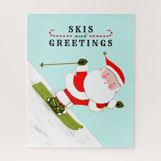 Puzzle ski de neige skieur cadeaux de vacances jigsaw puz (Vertical)