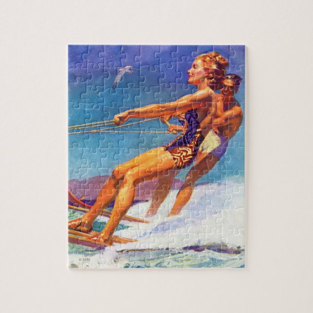 Puzzle Skier nautique par McClelland Barclay (Vertical)