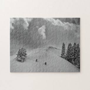 Puzzle Skieurs de randonnée dans la poudreuse