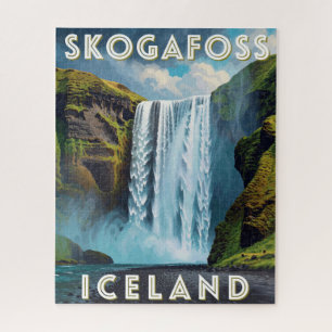 Puzzle Skogafoss Islande Cascade Côte Sud Voyage