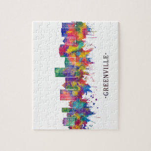 Puzzle Skyline de Greenville en Caroline du Sud