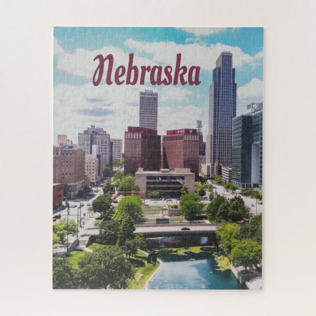 Puzzle Skyline de la ville du Nebraska (Vertical)