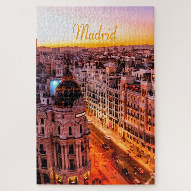 Puzzle Skyline de Madrid Capitol City (Vertical)