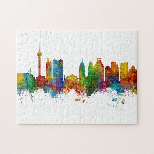 Puzzle Skyline de San Antonio (Horizontal)