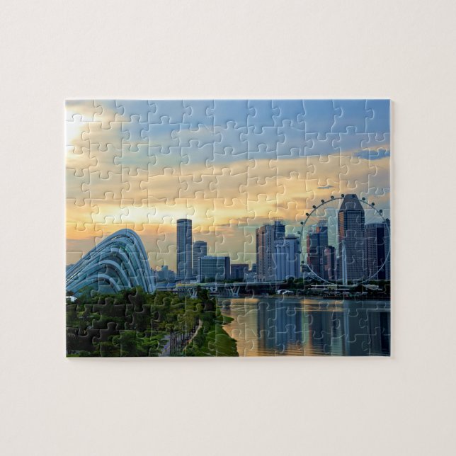 Puzzle Skyline de Singapour par le Sun (Horizontal)