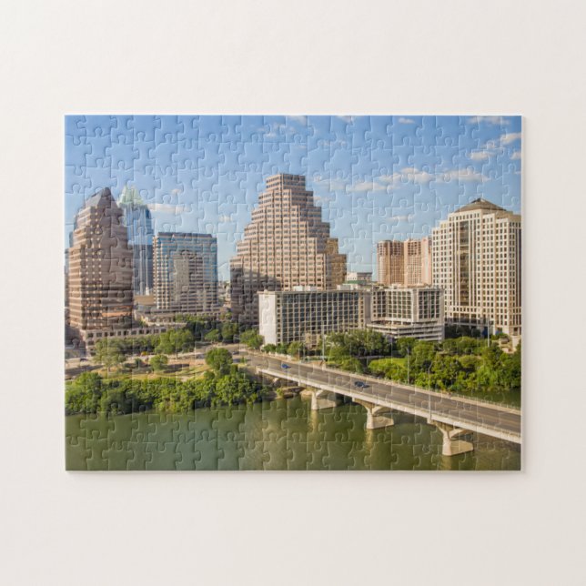 Puzzle Skyline du centre-ville sur Lady Bird Lake (Horizontal)