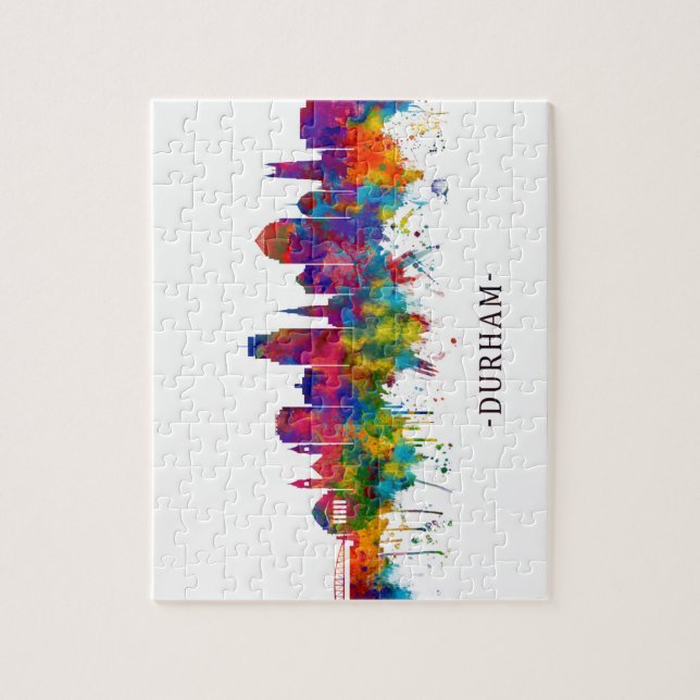 Puzzle Skyline Durham Caroline du Nord (Vertical)