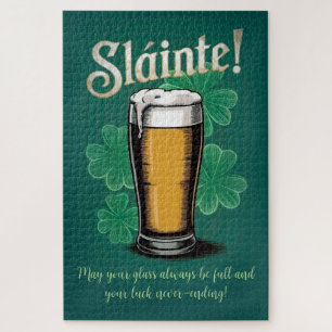 Puzzle Slàinte ! Saint Patrick's Day Pint of Beer on Gree