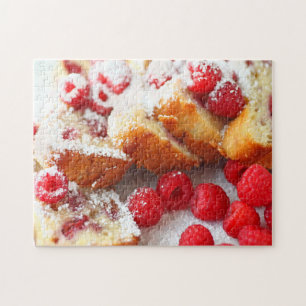 Puzzle Sliced raspberry loaf cake