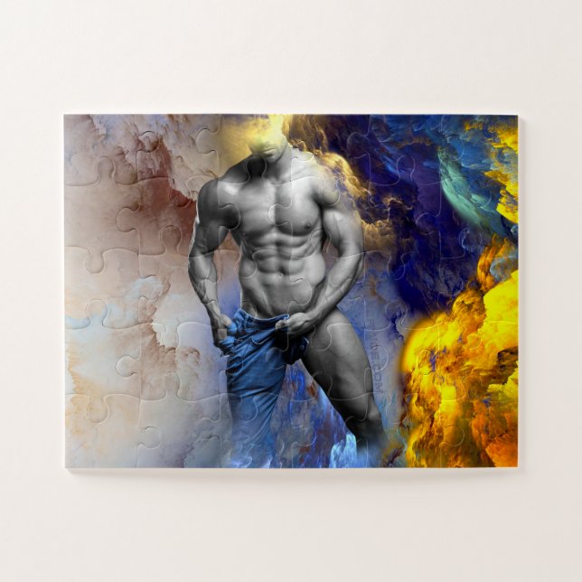 Puzzle SlipperyJoe's musculaire physique chemise vapeur (Horizontal)