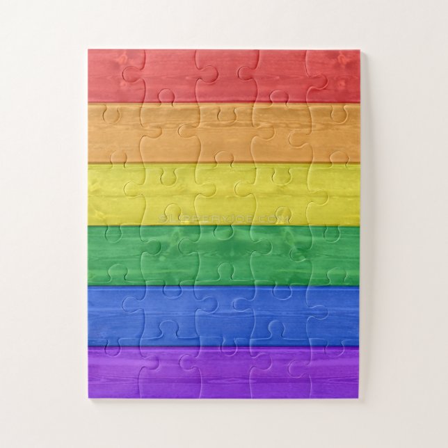 Puzzle SlipperyJoe's orgueil drapeau en bois horizontal a (Vertical)