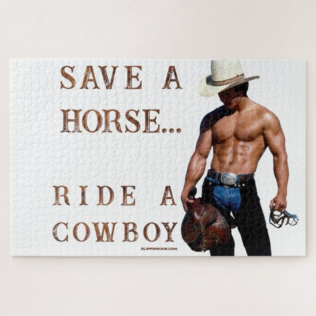 Puzzle SlipperyJoe's sauve cheval monter chapeau de cowbo (Horizontal)