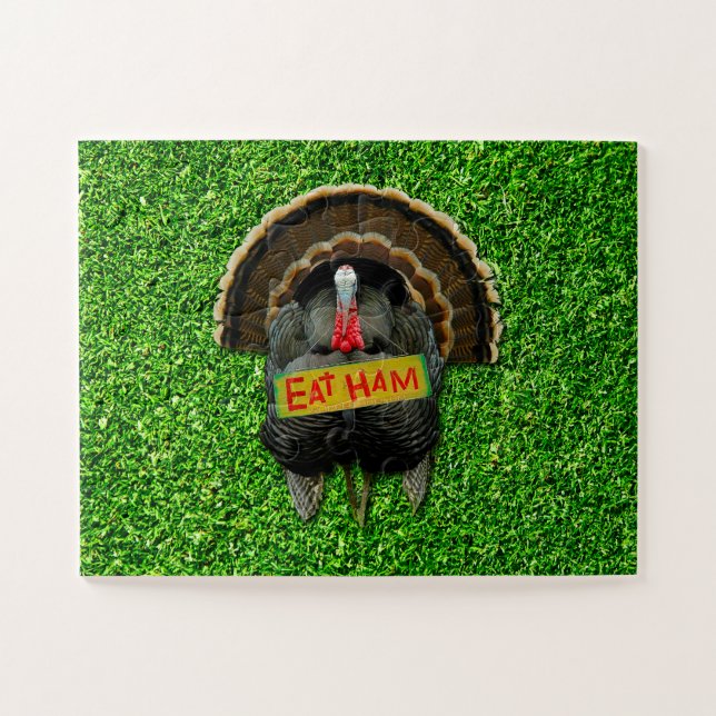 Puzzle SlipperyJoe's Thanksgiving turkey grass manger du  (Horizontal)
