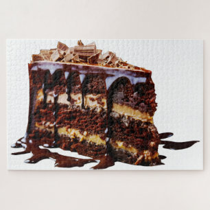 Puzzle SlipperyLa décadence de gâteau au chocolat pur de