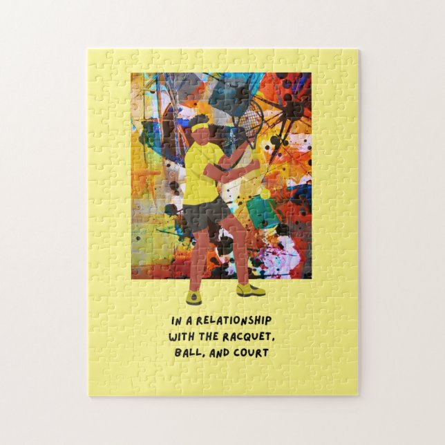 Puzzle slogan de tennis pour joueur (Vertical)