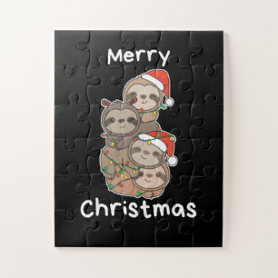 Puzzle Sloth Christmas Tree Animaux de Noël Sloths