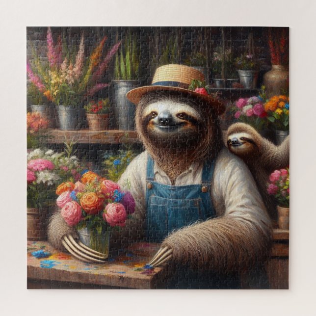 Puzzle Sloth Florist (Vertical)