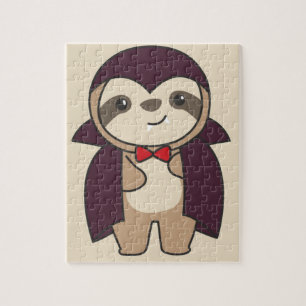 Puzzle Sloth Halloween Cute Devil Vampire costume Jigsaw