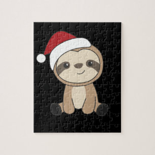 Puzzle Sloth Noël Neige Hiver Animaux Fentes Jigsaw