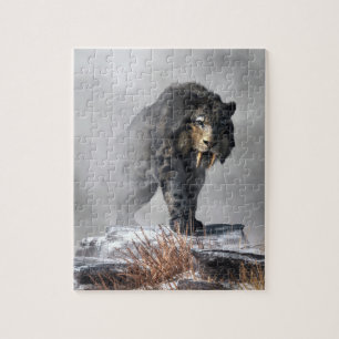 Puzzle Smilodon Fatalis en hiver