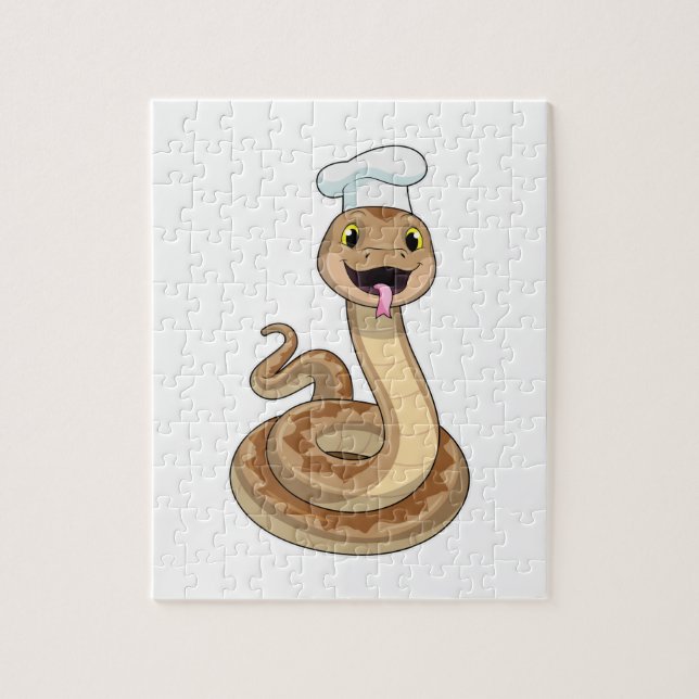 Puzzle Snake as Cook avec Chef casquette (Vertical)