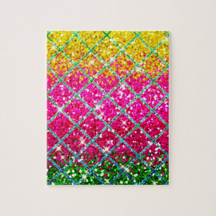 Puzzle Snakeskin rose parties scintillant