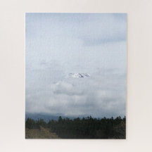 Snow Peak Emerging Through Clouds in Japan Jigsaw 