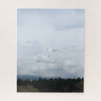 Puzzle Snow Peak Emerging Through Clouds in Japan Jigsaw 