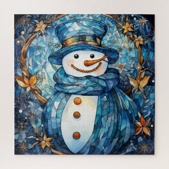 Puzzle Snowman en verre (Vertical)