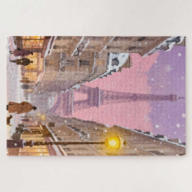 Puzzle Snowy Paris Dreams Winter City (Horizontal)