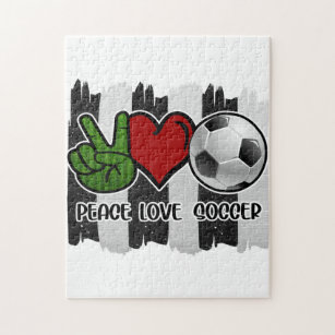Puzzle Soccer paix et amour