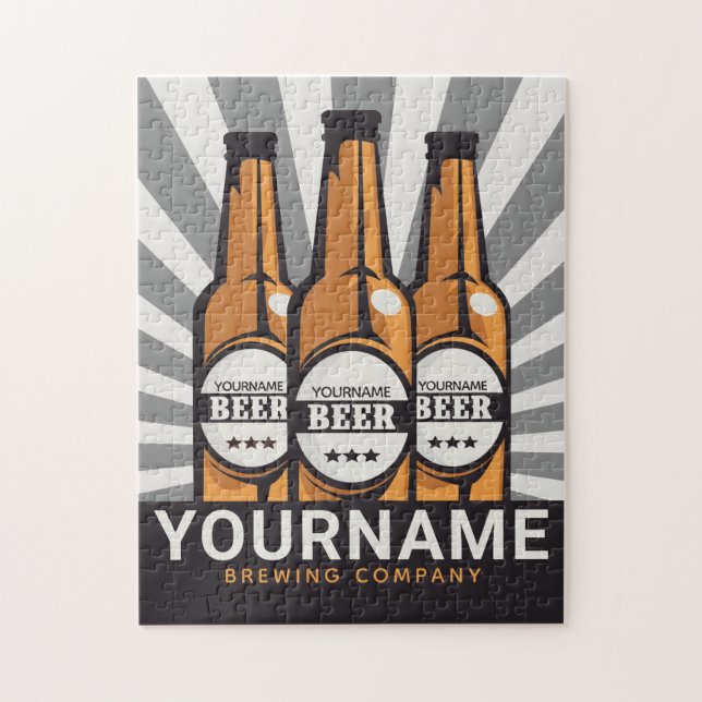 Puzzle Société de brasserie artisanale personnalisée (Vertical)