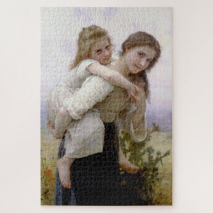 Puzzle Soeur aînée donnant à la soeur plus jeune Ride de 