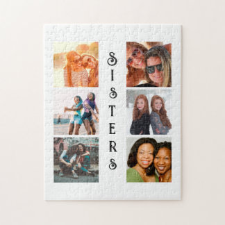 Puzzle Soeurs modernes personnalisées 6 Collage photo