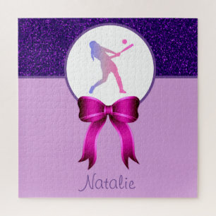 Puzzle Softball Girls Parties scintillant et Bow Jigsaw P