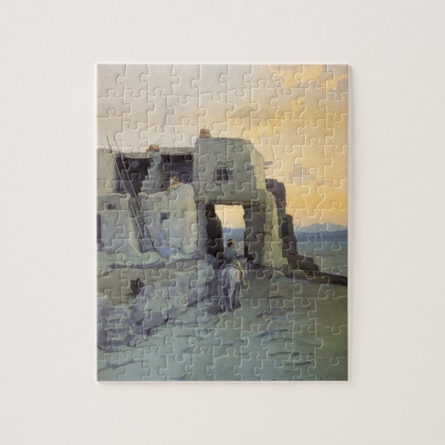 Puzzle Soirée, Pueblo de Walpi par Marion Kavagh Wachtel (Vertical)